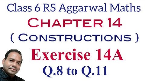 Exercise 14A Q.8 to Q.11 Class 6 RS Aggarwal Maths