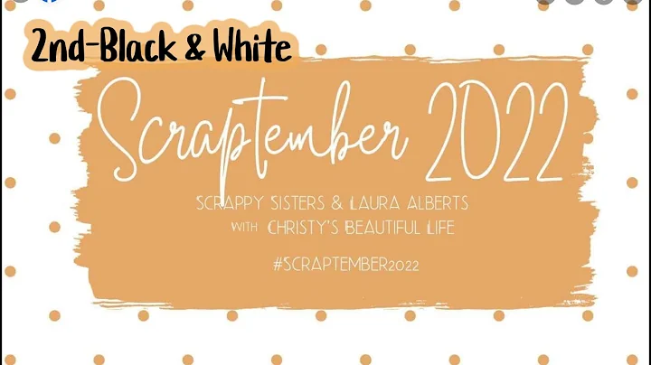 Scraptember 2nd Black & white-Puppy scrapbook layo...