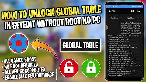 how to unlock global table setedit without pc | no root | no labd #setedit #seteditglobal #freefire
