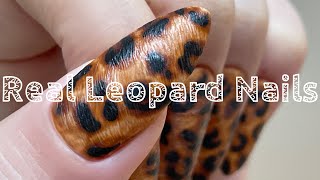 ENG) 리얼한 송치네일! 호피맛집 극찐이네 | leopard nails, nail tutorial, cowhide, texture nails