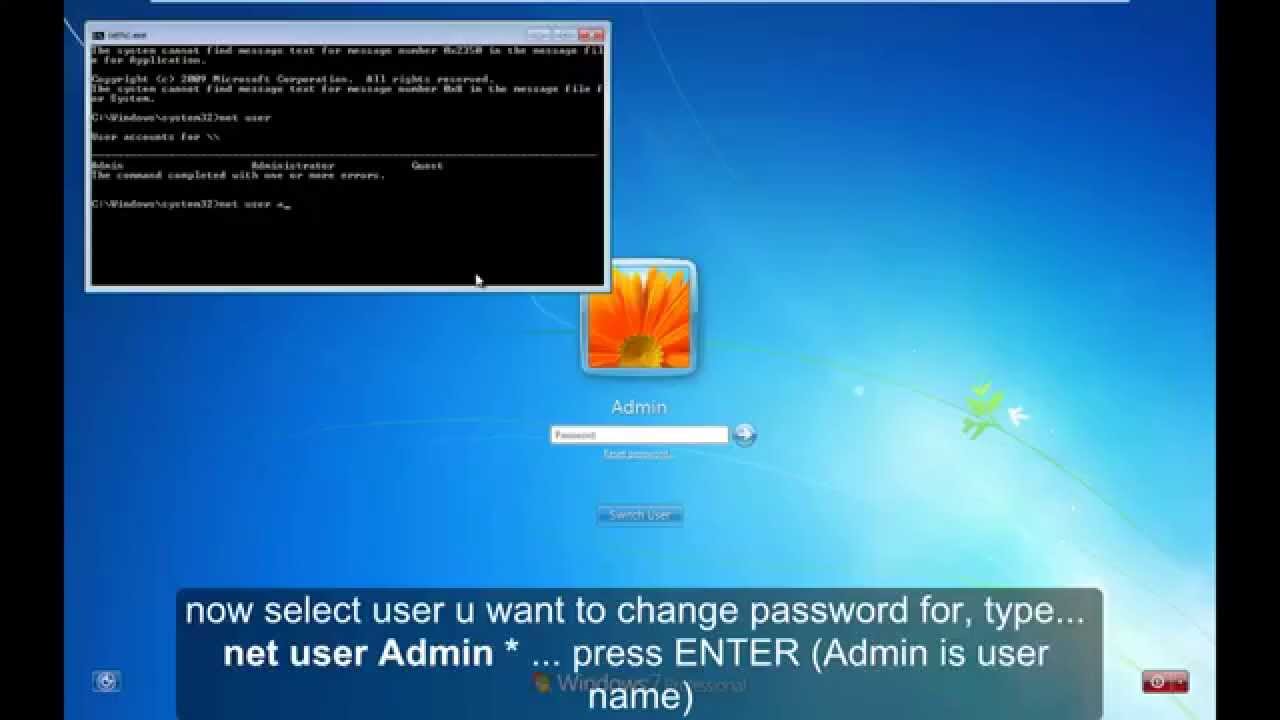 Reset Windows 27 Password Without CD Or Software