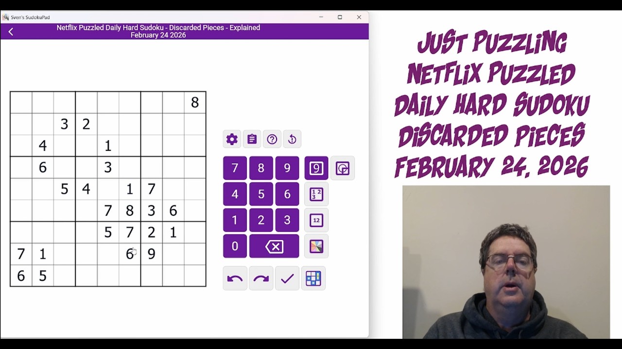 Netflix Puzzled Daily Hard Sudoku February 24 2026 | Discarded Pieces