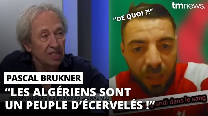 Pascal Brukner insulte l'Algérie et les Algériens en plein direct !