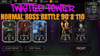 Twisted Tower Normal Boss Battle 90 & 110+Reward| Got My First Tower Rare Piece 😍|MK Mobile Gaming