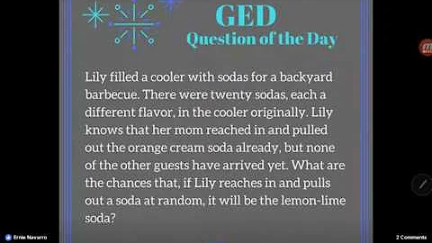 GED QOD: Probability Word Problem Example 3