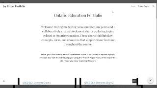 Ontario Education E-Portfolio Joy Rivers