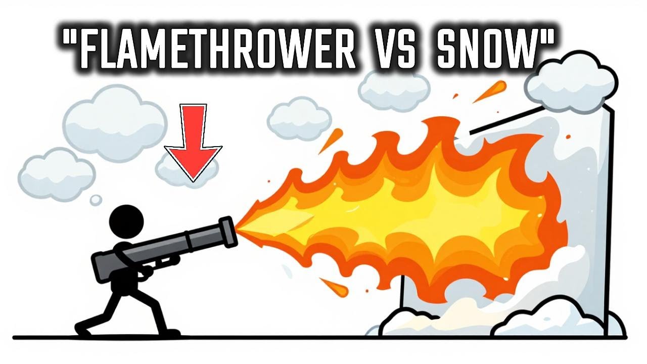 Flamethrower vs  Microwave The Dumbest Way to Melt Snow