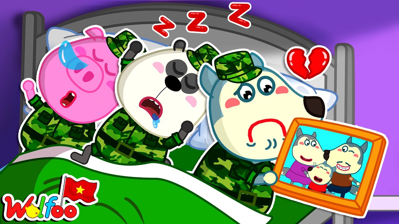 Bố Mẹ Ơi! Wolfoo Nhớ Bố Mẹ Nhiều Lắm ⭐ Ngày Đầu Wolfoo Nhập Ngũ | Wolfoo Tiếng Việt