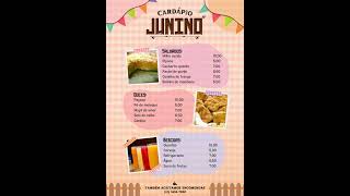 Cardápio para Festa Junina / Peça Já o Seu! Whatsapp (85) 98129-1999