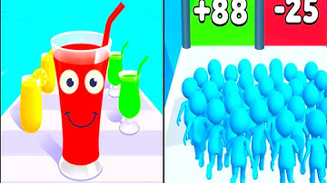 🤓 Juice Run 🆚 Count Master Run || Walkthrough Android IOS Mobile Gameplay 🥳🎉