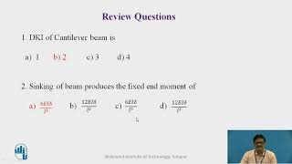 Analysis of indeterminate beam with support sinking using Stiffness Method