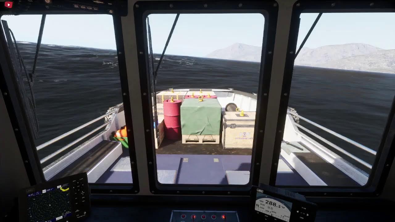 Maritime Simulator at Norwegian Sea (cargo mission 24/7) videlive®
