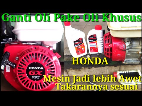 Video: Oli Honda gcv160 pakai oli apa?