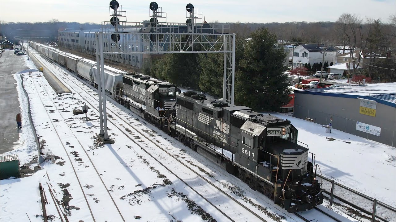 Transit Action At Waldwick & HoHoKus Plus NS H55 Passing WC Tower