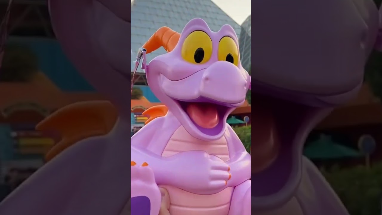 Figment in Front of the Journey Into Imagination Ride! 😂 