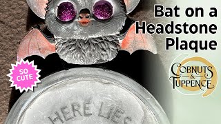 Eco Resin Halloween Craft: Bat on a Headstone | mould hack customisation