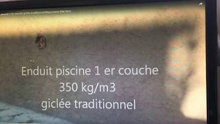 enduit murs de la piscine la giclée, geste technique, tuto