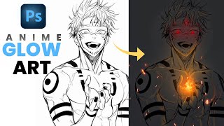 Anime Glow Art in Adobe Photoshop speed art tutorial