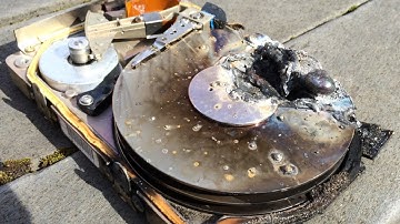 Thermite Destruction of Hard Drives
