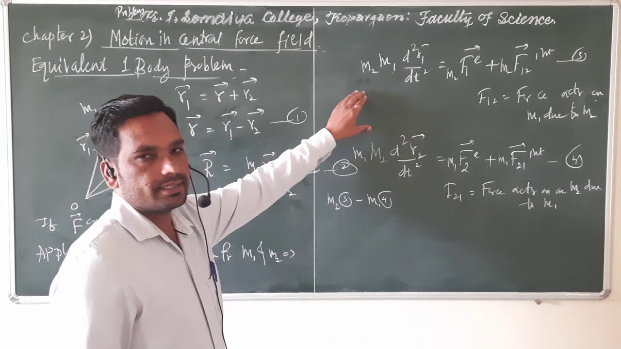 TYBSc Physics, Classical Mechanics  Ch.2 (Motion in central Force Field)  L.1