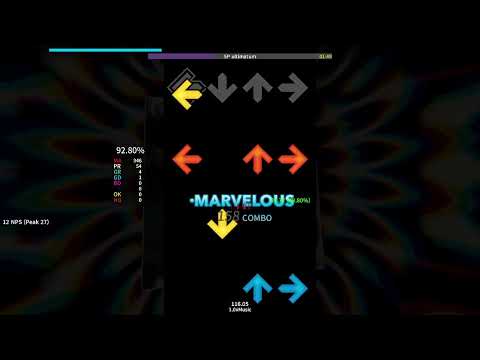five pebble's ultimatum chart but  with normal settings (no warmup ew)