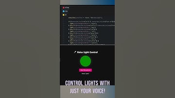 Control Lights with Just Your Voice! 🔊💡 #Shorts  #coding #voicecontrol