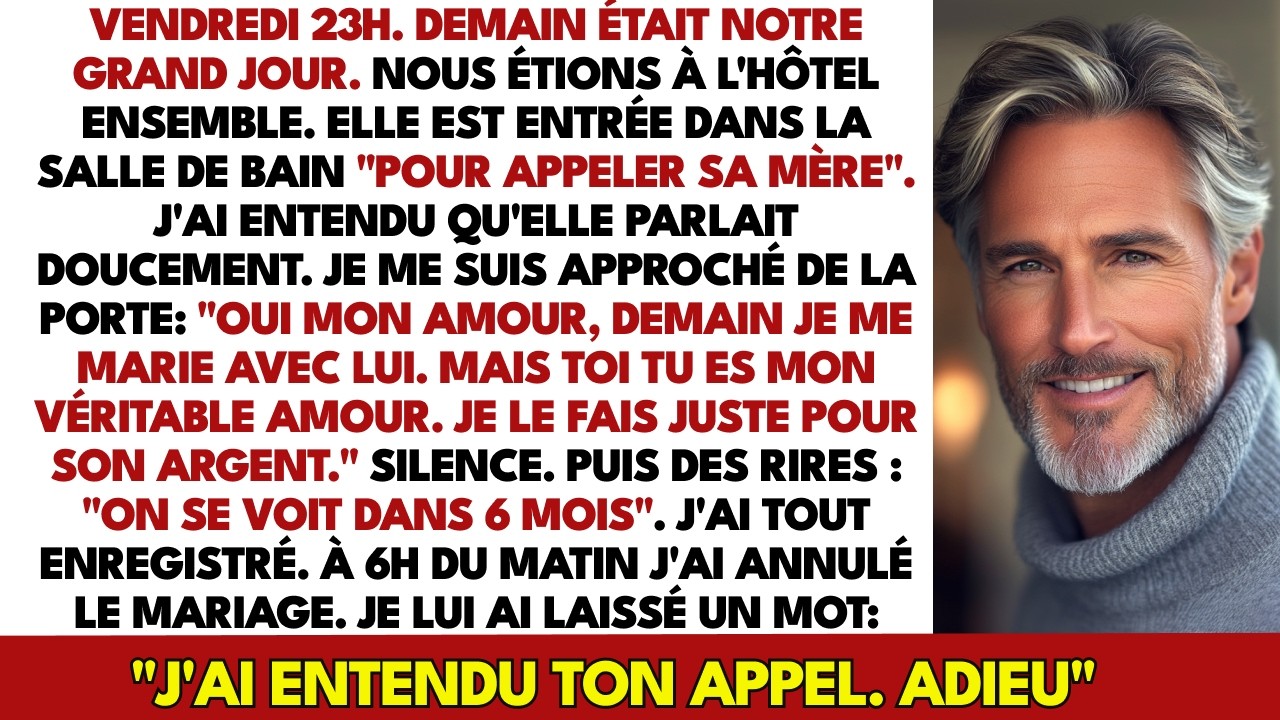 Nuit Avant Mon Mariage. J'ai Entendu Ma Fiancée Au Téléphone : 