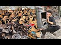 How are engine pistons made from scrap pieces