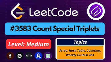 LeetCode 3583 | Count Special Triplets | Optimal Prefix + Hashing Intuition