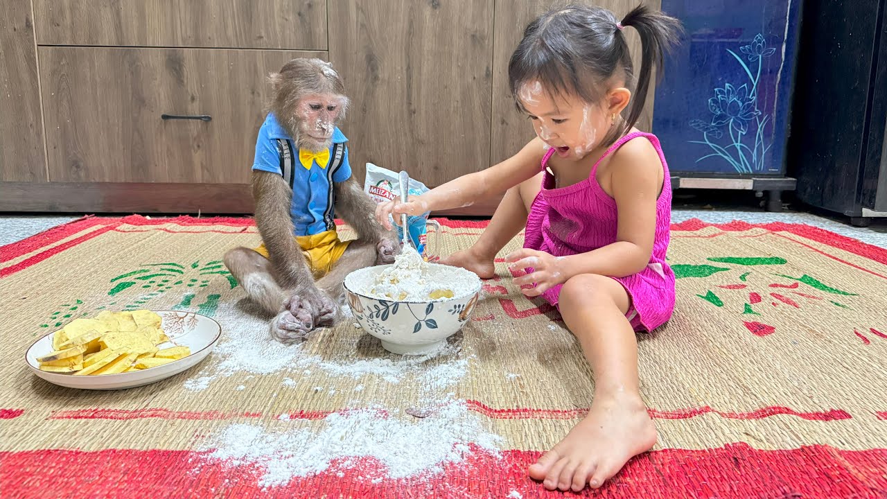 So funny cute! Cutis invited Yen Nhi secretly make cake causing an incident ...