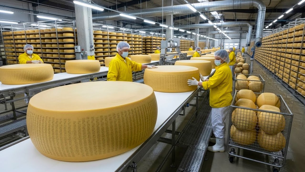 Inside the Cheese Factory: From Farm-Collected Milk to Premium Cheese Wheels | Full Process