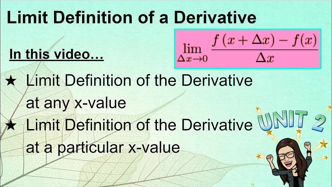 Limit Definition of the Derivative - YouTube