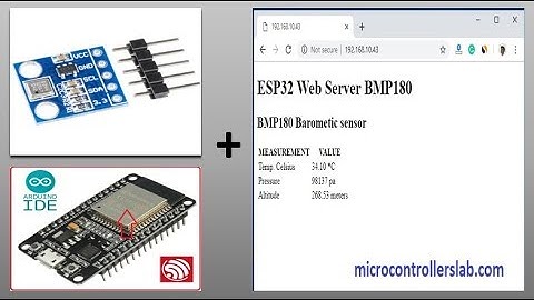 ESP32 BMP180 Web server with Arduino IDE