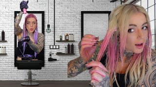 Giving my Hair a Pink & Purple Glow-up! Pt 2💖💜