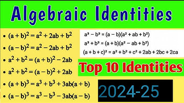 All Algebraic Identities Of Class 9 Maths Chapter 2 Polynomials | CBSE Board 2024 #cbse2025
