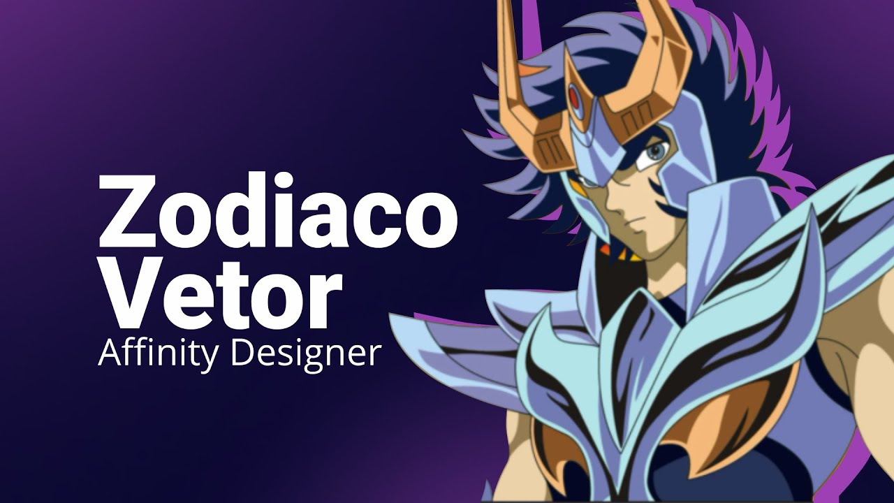 Vetorizando um personagem dos cavaleiros do zodiacos // affinity designer