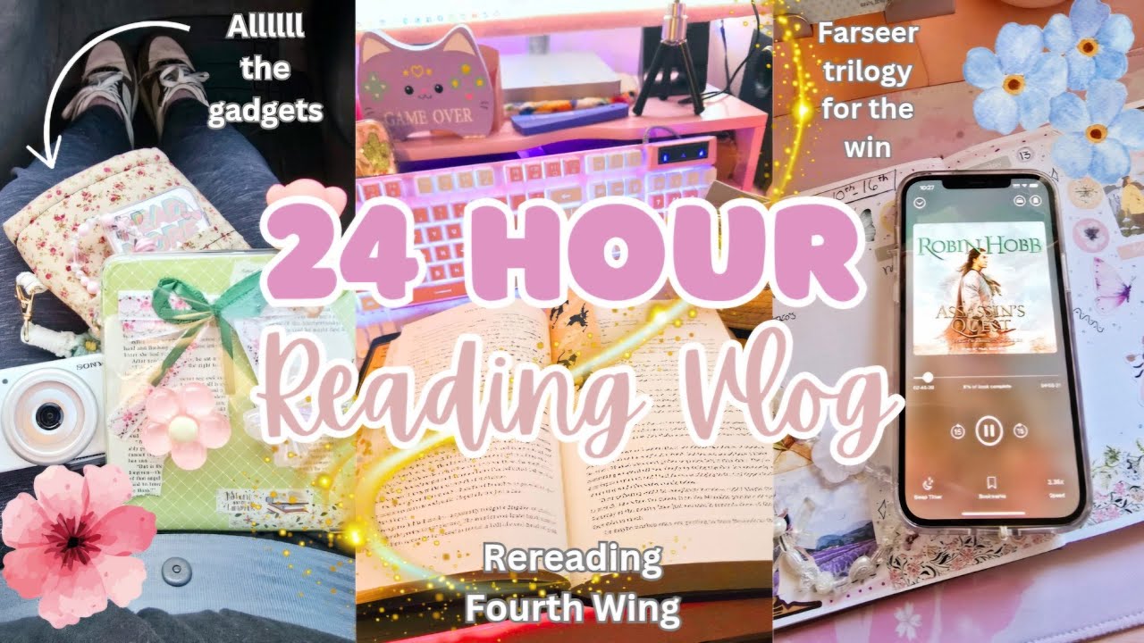 24 Hour Reading Vlog | Reading 10 books! ✨️🪄💫