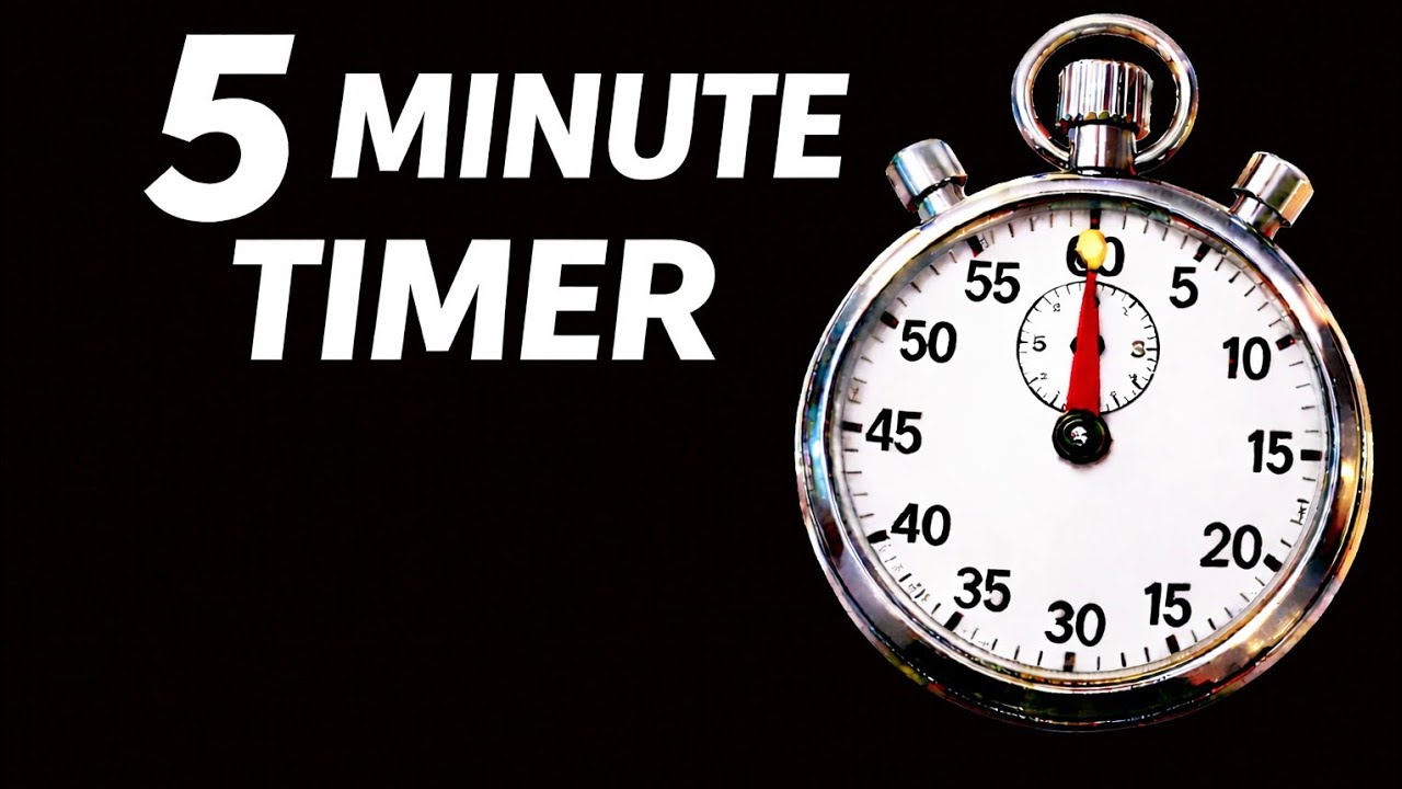 5 Minute Timer (Silent) | Ends with Piano Alarm