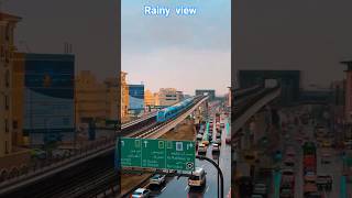 Rainy view of Dubai