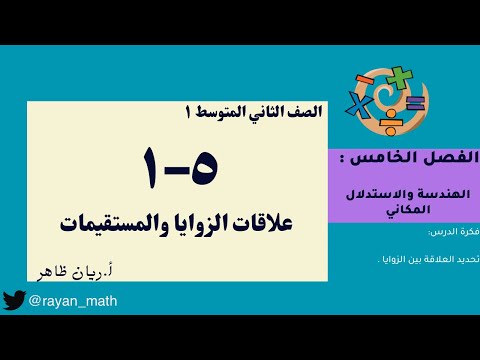 الثاني المتوسط١ ٥ ١ علاقات الزوايا والمستقيمات