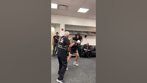 Nate Diaz Pad Work Before Jake Paul Fight!