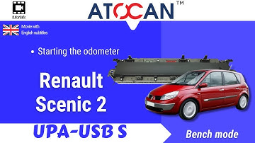 Starting the odometer on the bench Renault Scenic 2 by UPA USB-S
