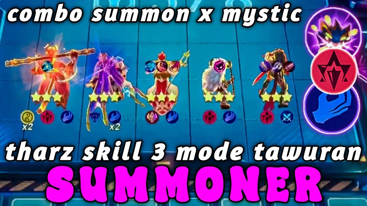 Combo Summon X Mystic !!! Tutorial Tharz Skill 3 Mengerikan - Mobile Legends Magic Chess