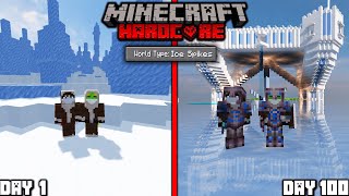 We Survived 100 days in an Ice spike ONLY world! | Minecraft Hardcore