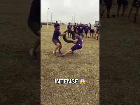 This football drill looks wild 😱 (via whsbrotherhood/IG) #shorts