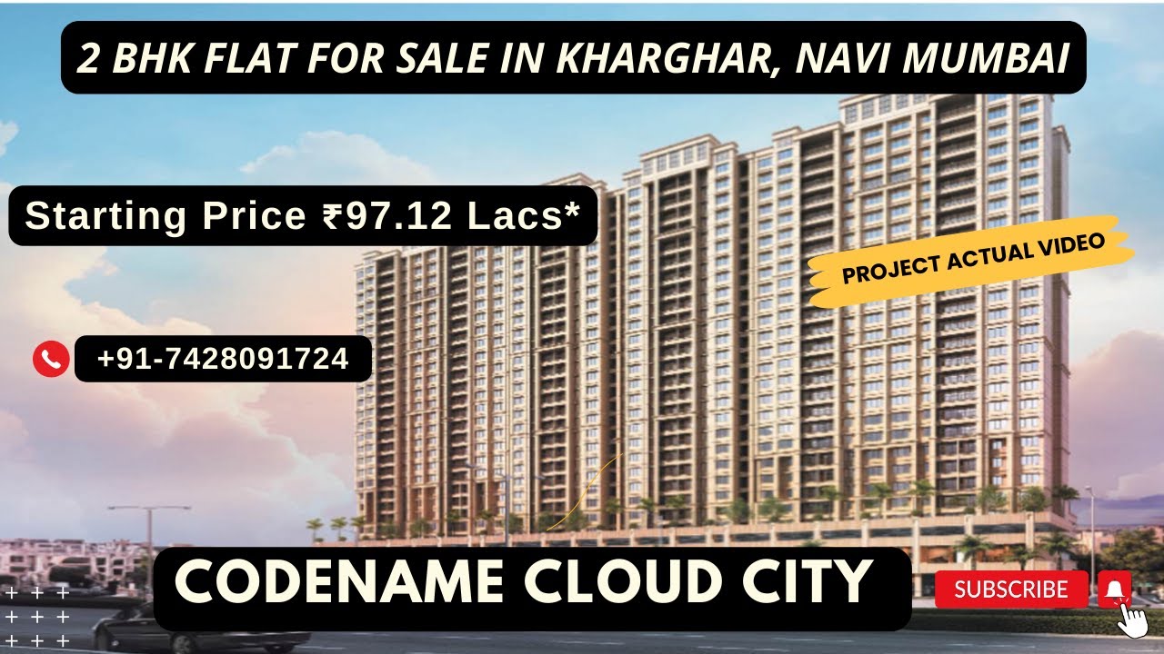 Codename Cloud City |☎+91-7428091724 | 2 BHK Flats For Sale In Kharghar Navi Mumbai | ₹ 97.12 Lacs*