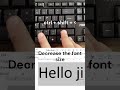 MS Word Shortcut Increase & Decrease Font Size