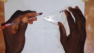 2026 WAEC ESSAY QUESTION 1(b)  - End Elevation of a Triangular Lamina 