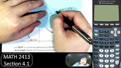 Calculus 1 - Section 4.1