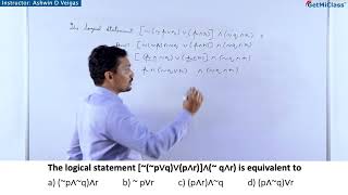 Logical Statement Equivalence Explained JEE 11th Maths Mathematical Reasoning